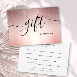 バラ金ゴールドグリッター美しいサロンエレガントギフトカード