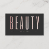 バラ金ゴールドグリッター美しいサロン 名刺 (正面)