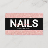 バラ金ゴールドグリッター美しいサロンQRコード 名刺 (正面)