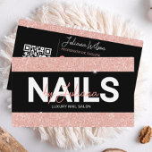 バラ金ゴールドグリッター美しいサロンQRコード 名刺