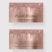 バラ金ゴールドグリッター美しい 名刺