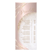 バラ金ゴールドグリッター美容師サロン価格表 ラックカード (正面)