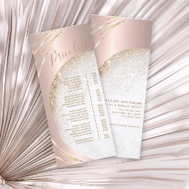 バラ金ゴールドグリッター美容師サロン価格表 ラックカード