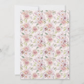 バラ金ゴールドグリッター花嫁ブライダルシャワー招待状 招待状 (裏面)