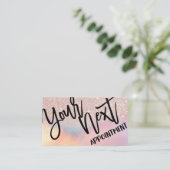 バラ金ゴールドグリッター虹色ホログラフィグラデーションー 予約カード (スタンド正面)