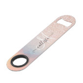 バラ金ゴールドグリッター虹色ホログラフィック勾配 スピード栓抜き (正面アングル)