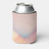 バラ金ゴールドグリッター虹色ホログラフィック勾配 缶クーラー (缶裏面)