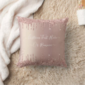 バラ金ゴールドグリッター装飾用クッションカスタム付文字 クッション (ブランケット)