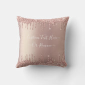 バラ金ゴールドグリッター装飾用クッションカスタム付文字 クッション (裏面)