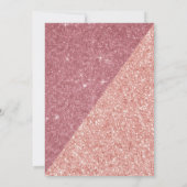 バラ金ゴールドグリッター詩ベビーシャワーありがとう サンキューカード (裏面)