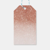 バラ金ゴールドグリッター誕生日ありがとうラベルギフト ギフトタグ (裏面)