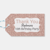 バラ金ゴールドグリッター誕生日ありがとう ギフトタグ (裏面横)
