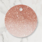 バラ金ゴールドグリッター誕生日ギフトありがとうラベル フェイバータグ (裏面)