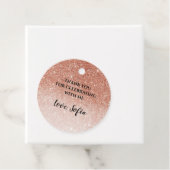 バラ金ゴールドグリッター誕生日ギフトありがとうラベル フェイバータグ (インサイチュ)