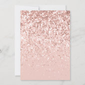 バラ金ゴールドグリッター誕生日招待状 招待状 (裏面)