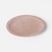 バラ金ゴールドグリッター誕生日 ペーパープレート (アングル)