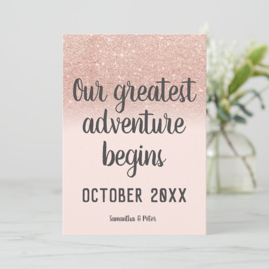 バラ金ゴールドグリッター赤面アドベンチャー写真妊娠 案内状 (スタンド正面)