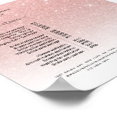 バラ金ゴールドグリッター赤面スパークルサロン価格表 ポスター (角)