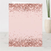 バラ金ゴールドグリッター赤面ハッピー記念日 カード (裏面)