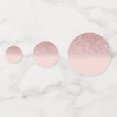 バラ金ゴールドグリッター赤面ピンクグラデーション コンフェッティ (正面)