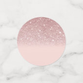 バラ金ゴールドグリッター赤面ピンクグラデーション コンフェッティ (スモール正面)