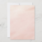 バラ金ゴールドグリッター赤面ピンクフローラブライダルシャワー 招待状 (裏面)