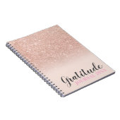 バラ金ゴールドグリッター赤面ピンク感謝ジャーナル ノートブック (右側)