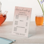 バラ金ゴールドグリッター赤面ヘア化粧サロン価格 台座サイン (インサイチュ)