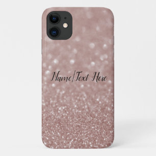 バラ金ゴールドグリッター輝きパターンの背景名 iPhone 11 ケース