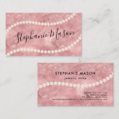 バラ金ゴールドグリッター金ゴールドパールジュエリーショップ 名刺 (正面/裏面)