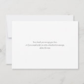 バラ金ゴールドグリッター金ゴールドCrucifixスクリプト サンキューカード (裏面)