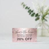 バラ金ゴールドグリッター金属紙吹雪共有ザ・ラブ 紹介カード (スタンド正面)