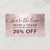 バラ金ゴールドグリッター金属紙吹雪共有ザ・ラブ 紹介カード (正面)