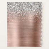 バラ金ゴールドグリッター金属美しいサロン点滅  プランナー手帳 (裏面)