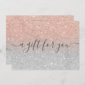 バラ金ゴールドグリッター銀グラデーション贈証書 (正面/裏面)