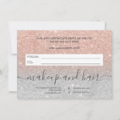 バラ金ゴールドグリッター銀グラデーション贈証書 (裏面)