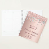 バラ金ゴールドグリッター銀サロンアポイントメント2025 プランナー手帳 (ディスプレー)