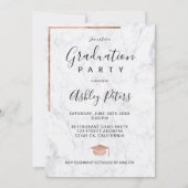 バラ金ゴールドグリッター院撮影キャップ卒業 招待状 (裏面)