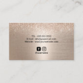 バラ金ゴールドグリッター音楽ボーカリストシンガーソングライター 名刺 (裏面)