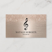 バラ金ゴールドグリッター音楽ボーカリストシンガーソングライター 名刺 (正面)