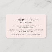 バラ金ゴールドグリッター駆動タイポグラフィネイルアーティスト 名刺 (裏面)