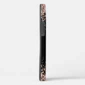 バラ金ゴールドグリッター黒パーソナライズされた名 Case-Mate iPhoneケース (裏面 / 右)