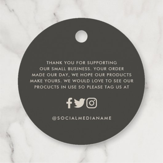 バラ金ゴールドグリッター黒モダン予算 フェイバータグ (裏面)