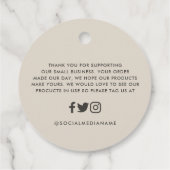 バラ金ゴールドグリッター黒モダン予算 フェイバータグ (裏面)