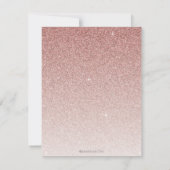 バラ金ゴールドグリッター1st誕生日サンキューカード 招待状 (裏面)