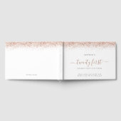 バラ金ゴールドグリッター21歳の誕生日パーティー ゲストブック (全面)