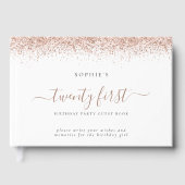 バラ金ゴールドグリッター21歳の誕生日パーティー ゲストブック (正面)