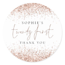 バラ金ゴールドグリッター21番目の誕生日ありがとう