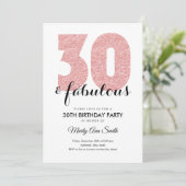 バラ金ゴールドグリッター30と素晴らしい誕生日パーティー 招待状 (スタンド正面)
