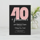 バラ金ゴールドグリッター40と素晴らしい誕生日パーティー 招待状 (スタンド正面)